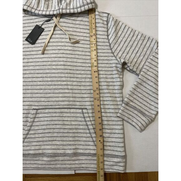 Rails Men's Smith Hoodie Nautical Gray Rhine Stripe Pocket NEW $118 NWT Size XL - Picture 3 of 8